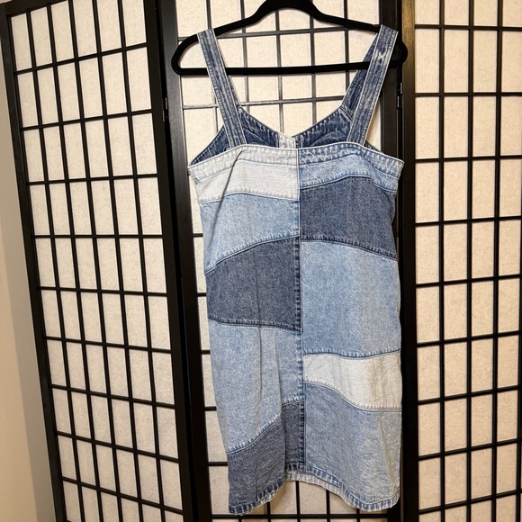 Gap Women's Blue Denim Patchwork Mini Dress Small - Picture 3 of 6